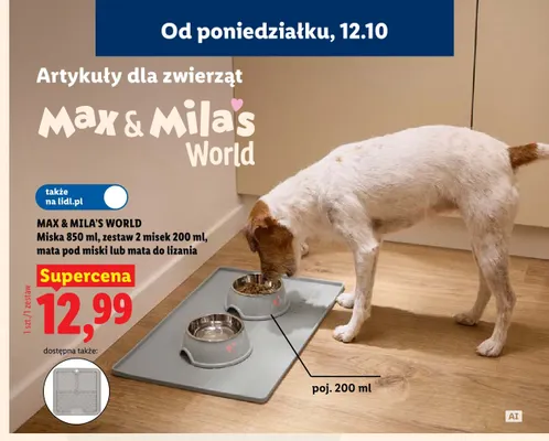 Zestaw 2 misek 200 ml Max & Mila's World promocja w Lidl