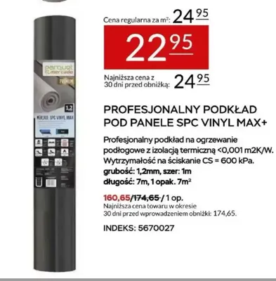 Profesjonalny podkład pod panele Mercado SPC Vinyl Max+ promocja w Abra Meble