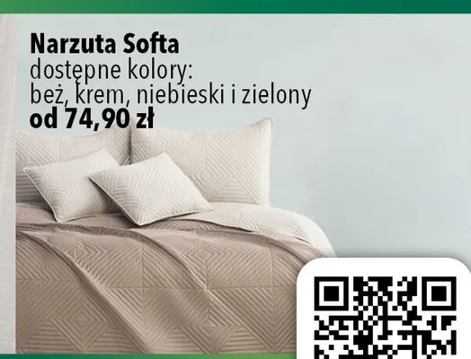 Narzuta beż Softa promocja w Biedronka Home