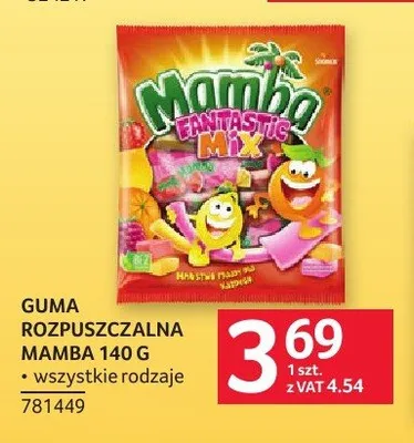 Guma rozpuszczalna Mamba 140g promocja w Selgros