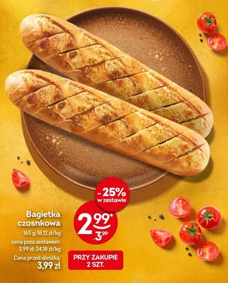 Bagietka czosnkowa promocja w Żabka