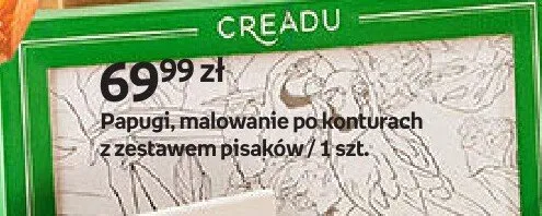 Papugi, malowanie po konturach z zestawem pisaków promocja w Empik