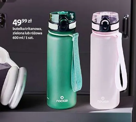 Butelka tritanowa różowa 600 ml Rockle promocja w Empik