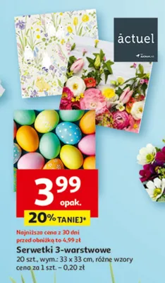 Serwetki 3-warstwowe promocja w Auchan