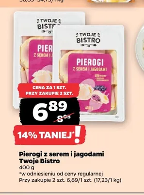 Pierogi z serem i jagodami Twoje Bistro promocja w Netto