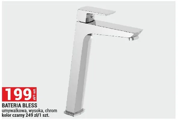 Bateria Bless umywalkowa, wysoka, chrom promocja w Merkury Market