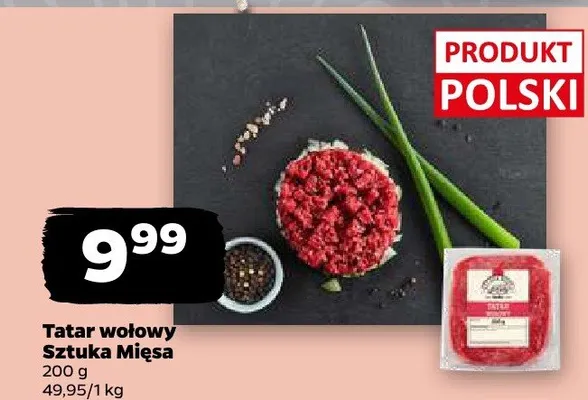 Tatar wołowy Sztuka Mięsa promocja w Netto