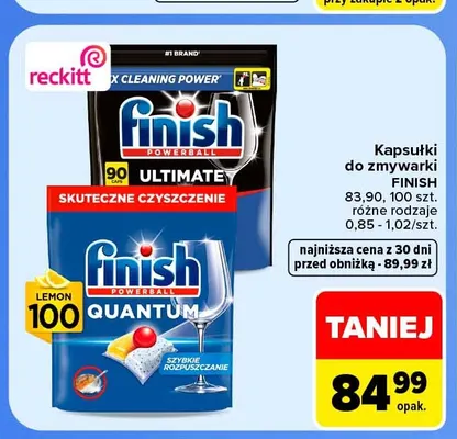 Kapsułki do zmywarki Finish promocja w Carrefour
