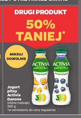 Jogurt pitny Activia Danone promocja w Netto
