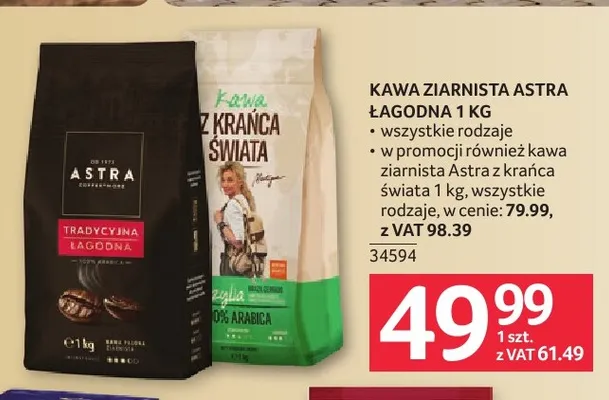 Kawa ziarnista Astra Z Krańca Świata promocja w Selgros