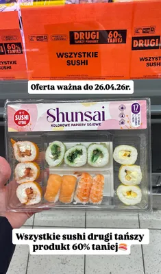Sushi kolorowe papiery sojowe promocja w Biedronka