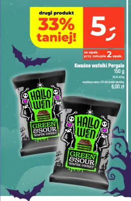 Kwaśne wafelki Pergale promocja w Dealz