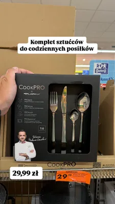 Komplet sztućców CookPRO 16 elementów promocja w Biedronka