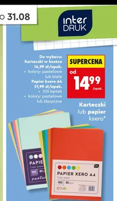 Papier ksero A4 Interdruk promocja w Biedronka