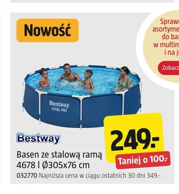 Basen ze stalową ramą Bestway Steel Pro promocja w Jula