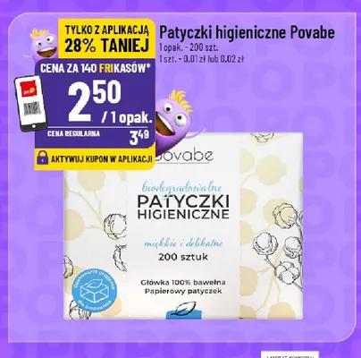 Patyczki higieniczne Povabe promocja w POLOmarket