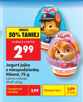 Jogurt jajko z niespodzianką Miami promocja w Biedronka