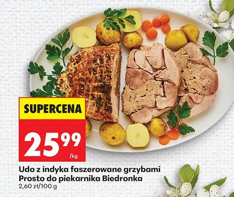 Udło z indyka faszerowane grzybami promocja w Biedronka