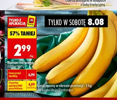 Banan na wagę promocja w Biedronka