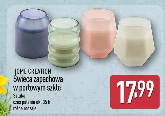 Świeca zapachowa w perłowym szkle promocja w Aldi