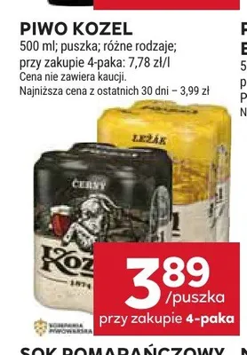 Piwo Kozel Ležák promocja w Stokrotka