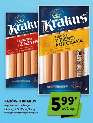 Parówki z piersi kurczaka Krakus promocja w Groszek