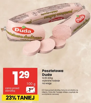 Pasztetowa drobiowa Duda promocja w Delikatesy Centrum