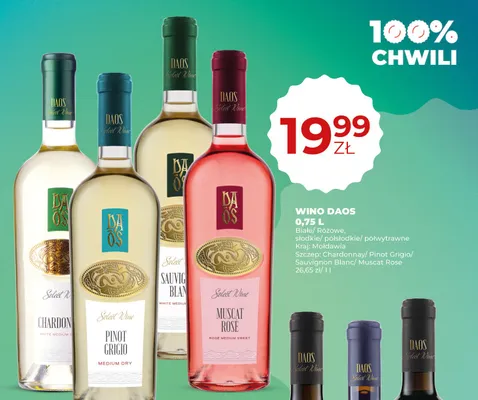Wino białe DAOS Pinot Grigio promocja w Duży Ben