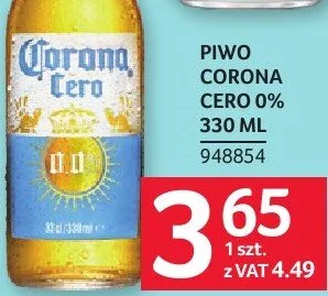 Piwo Corona Cero 0% bezalkoholowe promocja w Selgros