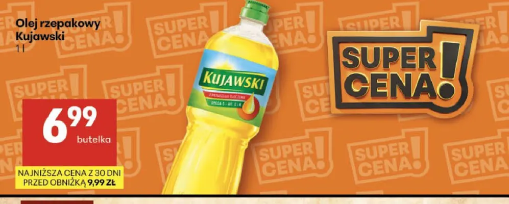Olej rzepakowy Kujawski promocja w Delikatesy Centrum