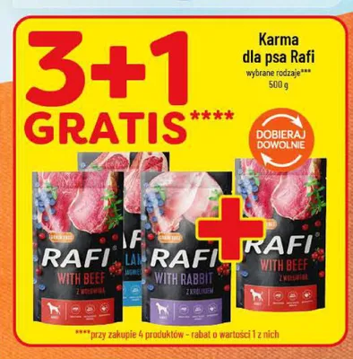 Karma dla psa Rafi z królikiem promocja w POLOmarket