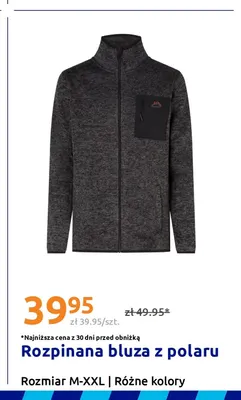 Rozpinana bluza z polaru promocja w Action