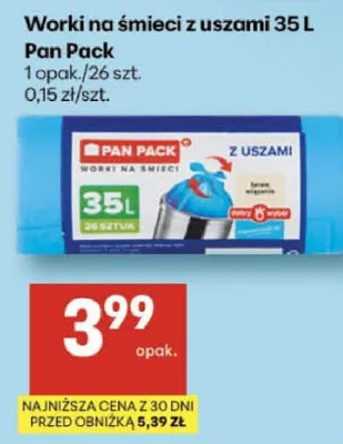 Worki na śmieci z uszami 35 L promocja w Delikatesy Centrum