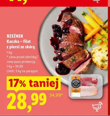 Filet z piersi kaczki ze skórą Rzeźnik promocja w Lidl
