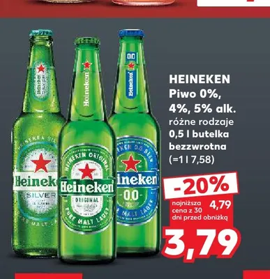 Piwo Heineken Original promocja w Kaufland