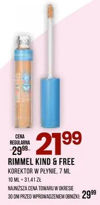 Korektor w płynie Rimmel Kind & Free promocja w Drogerie Natura