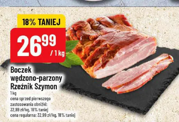 Boczek wędzono-parzony Rzeźnik Szymon promocja w POLOmarket