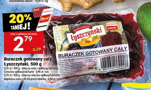 Buraczek gotowany cały Łyszczyński promocja w Twój Market