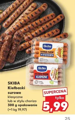 Kiełbaski surowe w stylu chorizo Skiba promocja w Kaufland