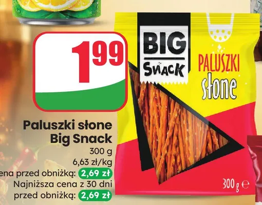 Paluszki słone Big Snack promocja w Dino