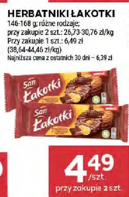 Herbatniki i Łakotki San różne rodzaje promocja w Stokrotka