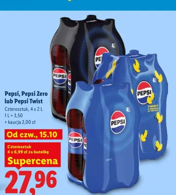 Napój gazowany Pepsi 4-pak promocja w Lidl