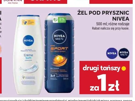Żel pod prysznic Nivea Creme Soft promocja w Stokrotka