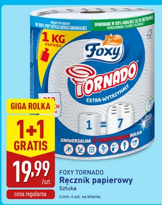 Ręcznik papierowy FOXY TORNADO promocja w Aldi