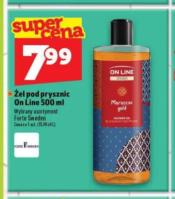 Żel pod prysznic On Line Senses Moroccan Gold promocja w TOPAZ
