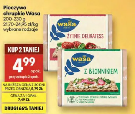 Pieczywo chrupkie promocja w Delikatesy Centrum