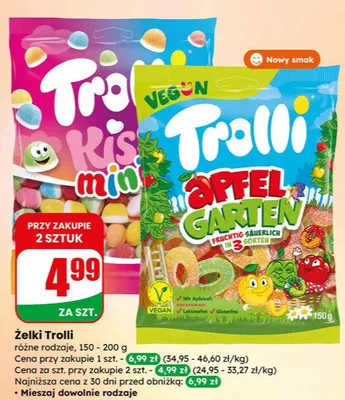 Żelki różne rodzaje promocja w Dino