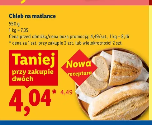 Chleb na maślance promocja w Lidl