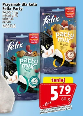 Przysmak dla kota Felix Party ocean Nestle promocja w Prim Market