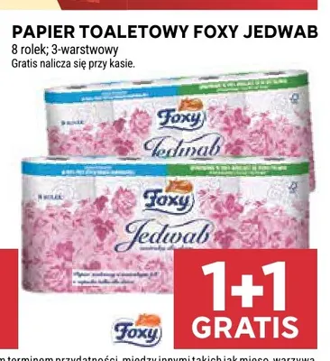Papier toaletowy 3-warstwowy Foxy Jedwab 8-pak promocja w Stokrotka